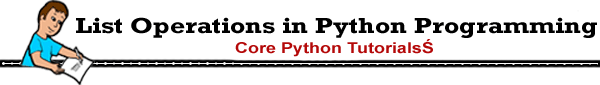 list operations in python programming