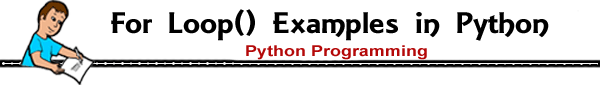 for loop in python 