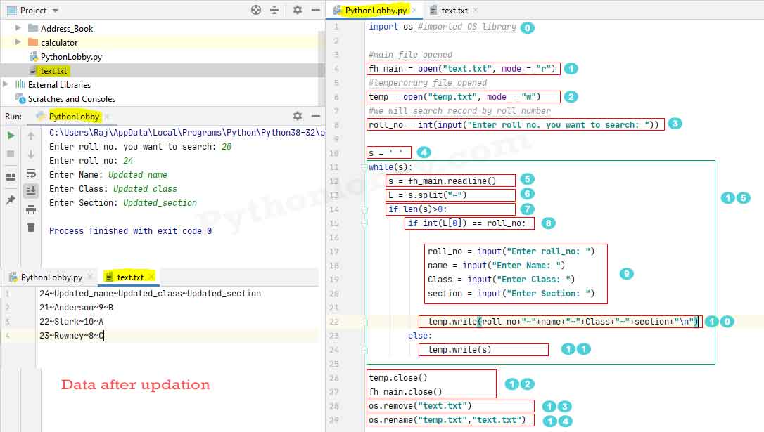 Формат файла data python