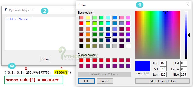 color chooser dialog in tkinter