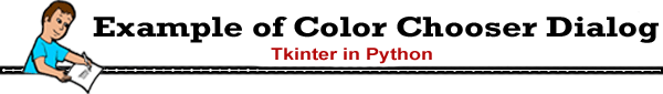 example of color chooser dialog in tkinter