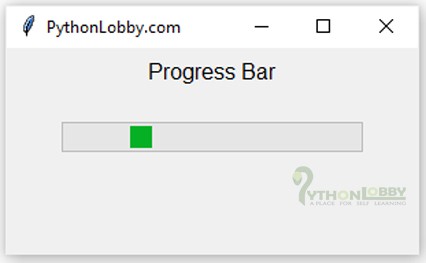 progress bar widget in tkinter
