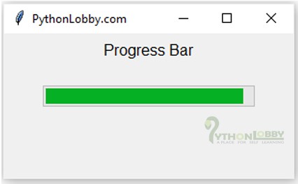 progress bar widget determinate mode in tkinter