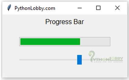progress bar widget with scale in tkinter